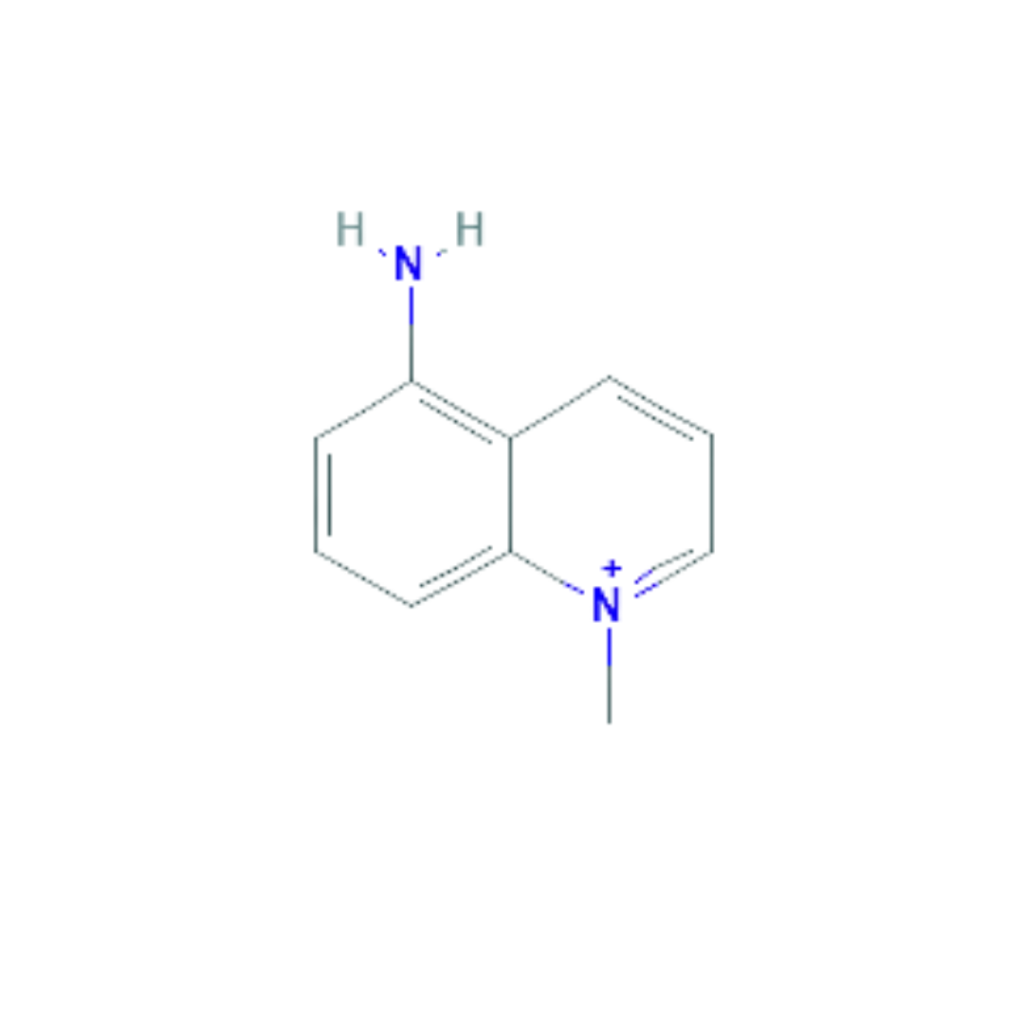 2D molecular structure of the 5-Amino-1MQ research peptide