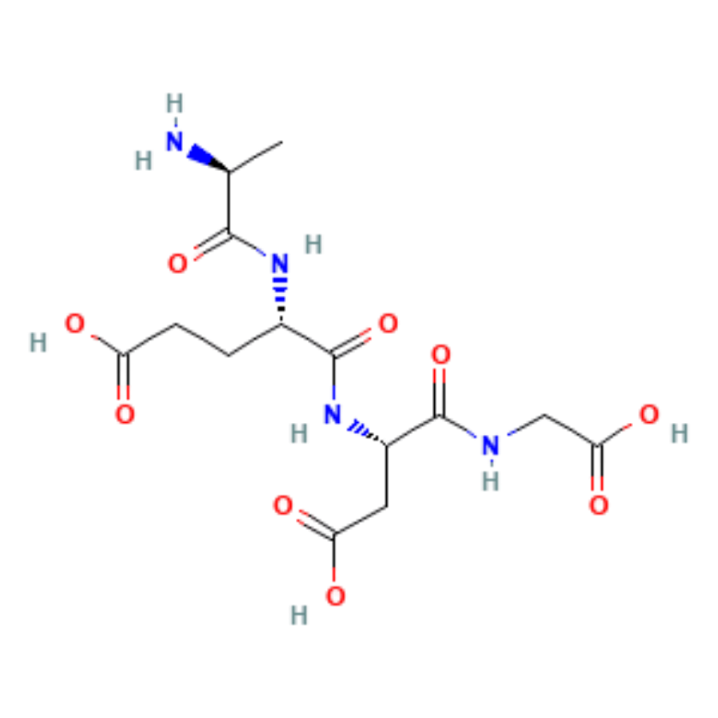 2D molecular structure of the Epithalon research peptide