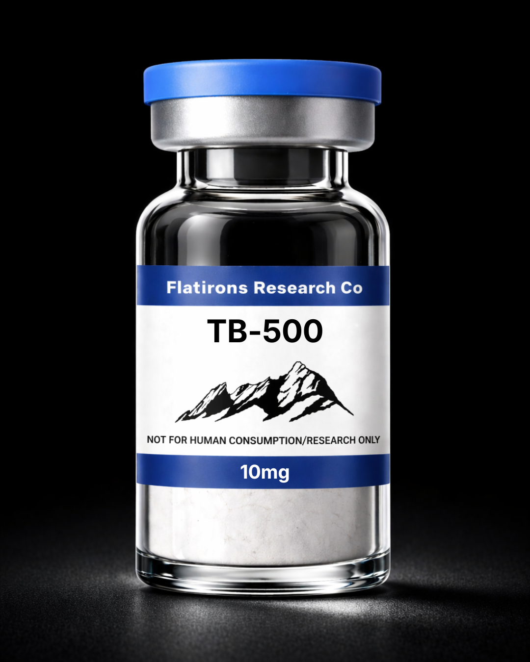 TB-500, 10mg TB-500, 10mg, lyophilized peptide vial for laboratory research use only